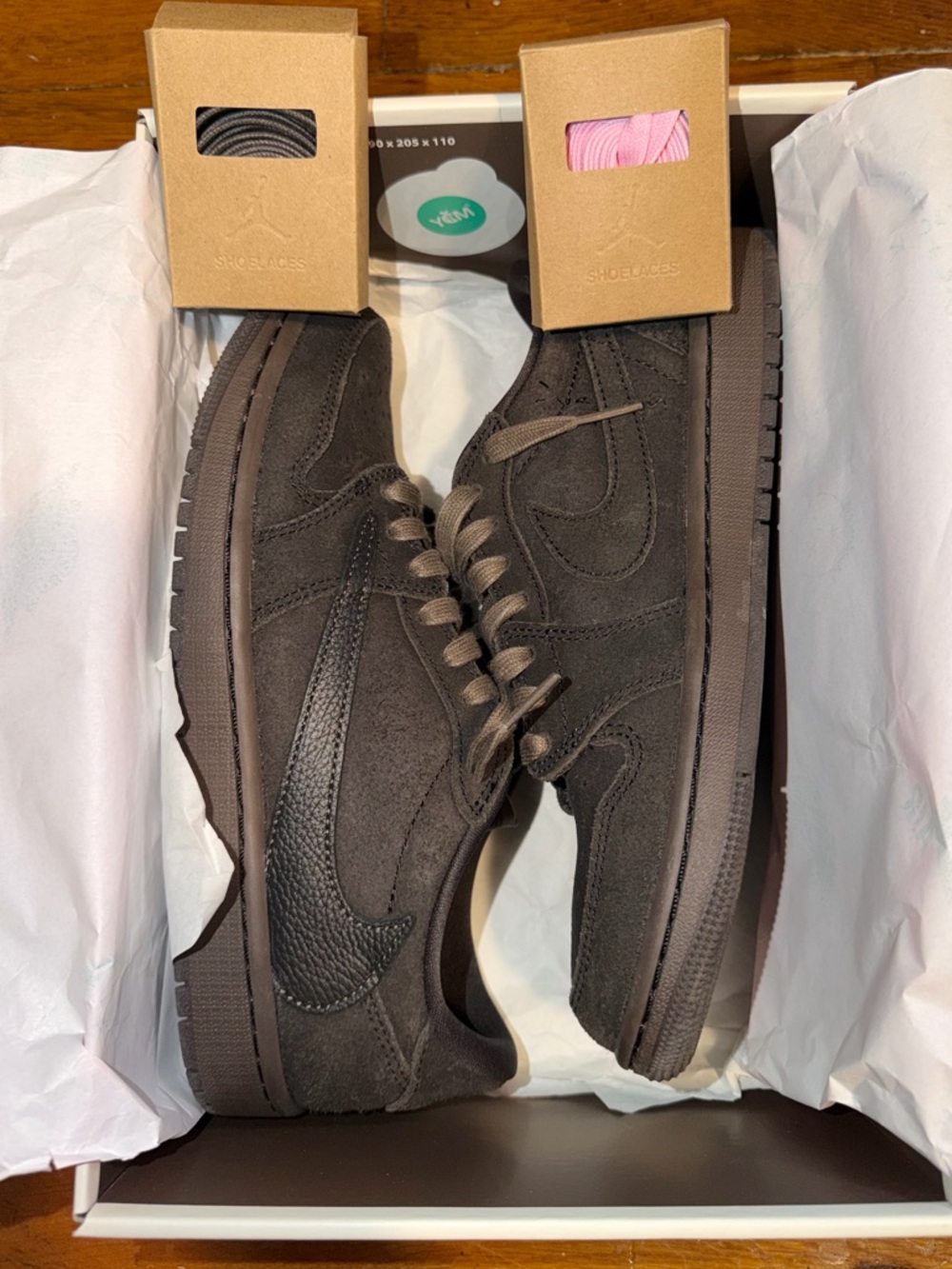 Nike Low-Top Suede Sneakers in Dark Brown with Textured Swoosh